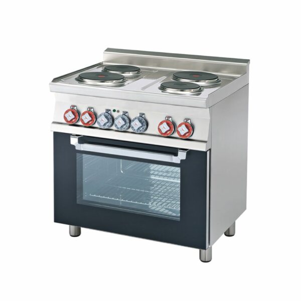 Κουζίνα ηλεκτρική 4 εστιών με φούρνο ηλεκτρικό στατικό CF4-68ET