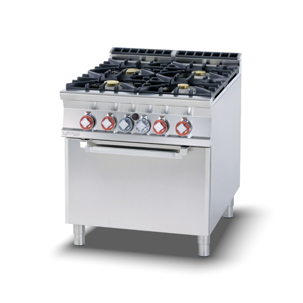 Κουζίνα αερίου 4 εστιών με φούρνο αερίου στατικό CF4-98G